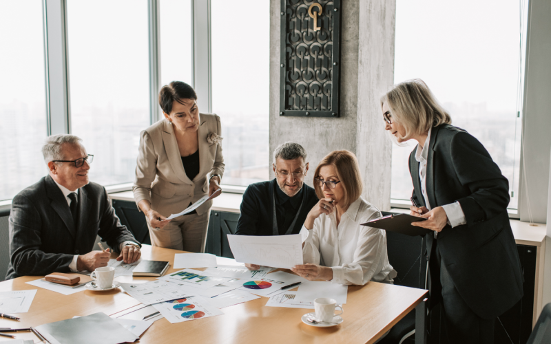 IImage middle age people in Office