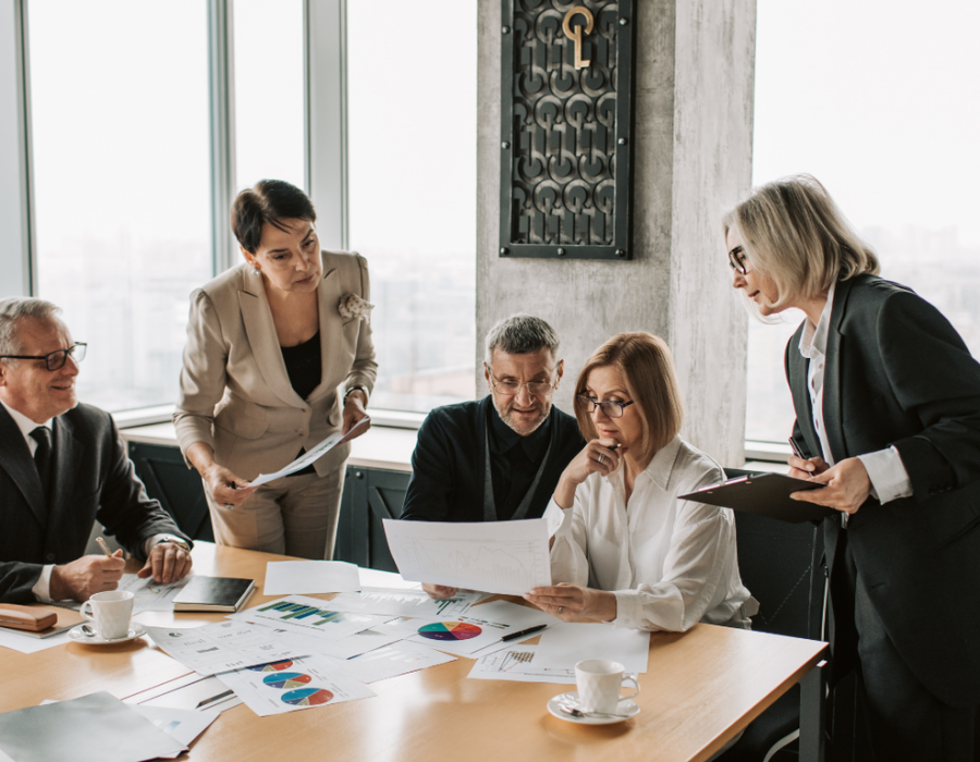 IImage middle age people in Office