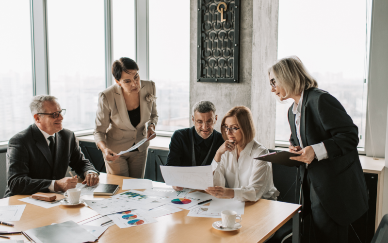 IImage middle age people in Office