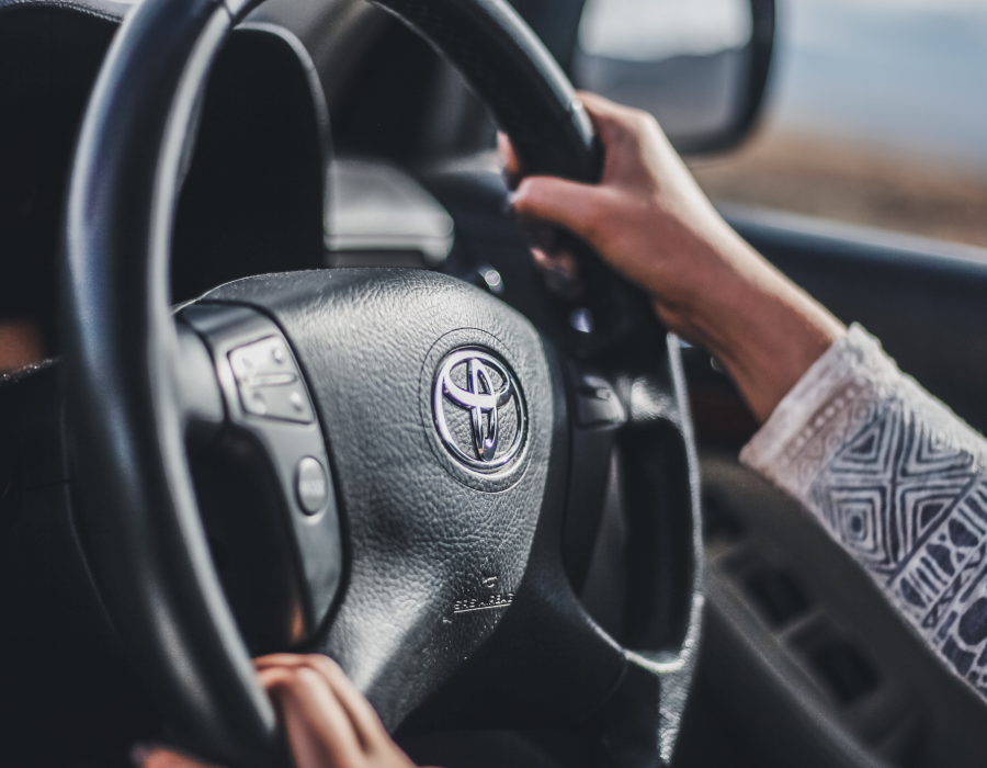 Person driving the car